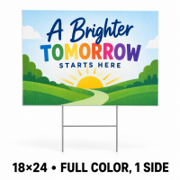 18x24 Custom Yard Signs Full Color 1 Side 