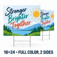 18x24 Custom Yard Signs Full Color 2 Sides 