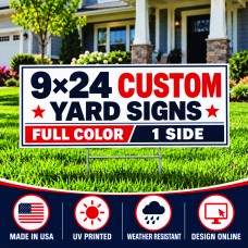 9×24 Custom Yard Signs | Yard Sign Master 9×24 Custom Directional Yard Sign