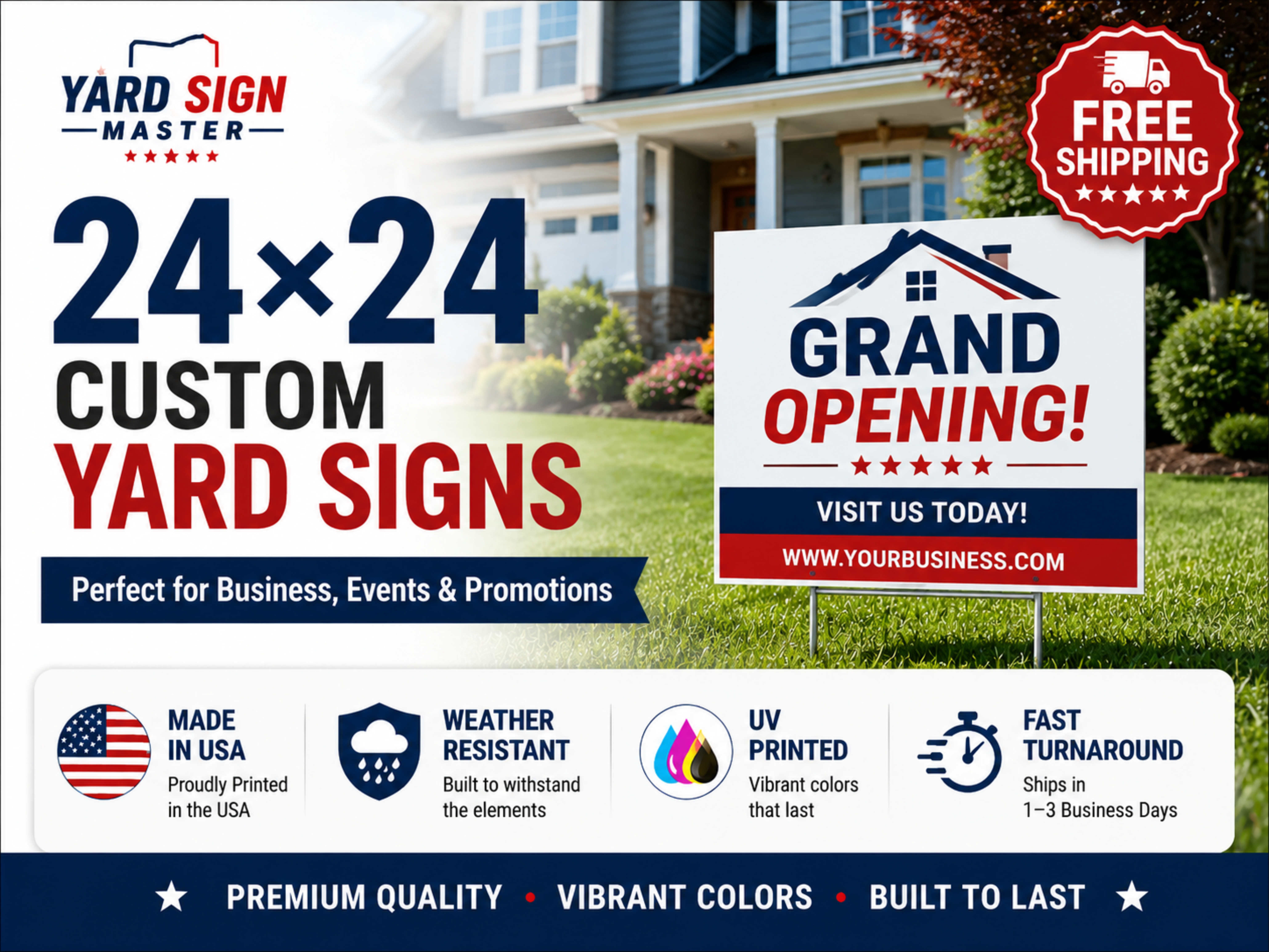 24x24 Custom Yard Signs