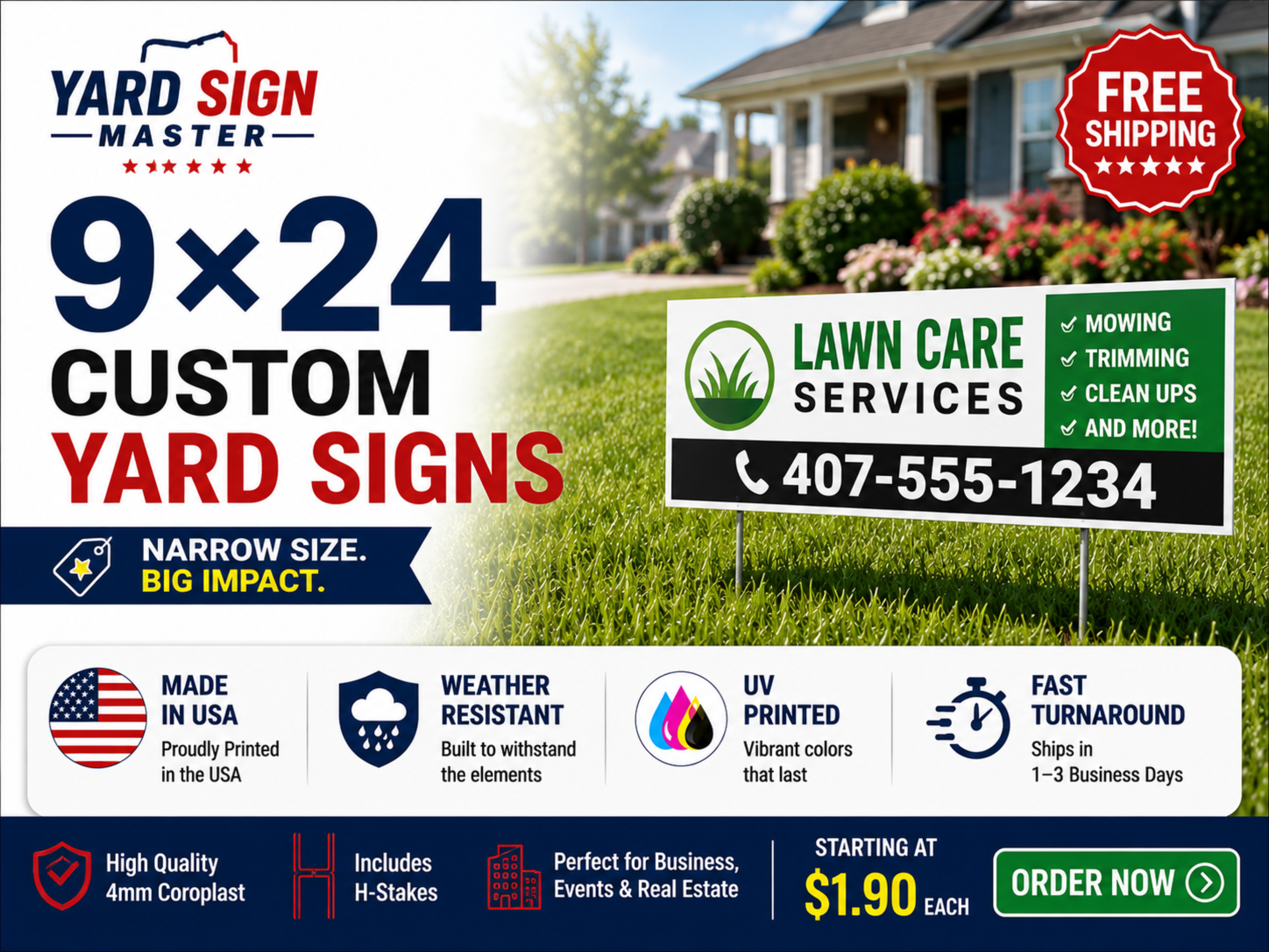 9x24 Custom Yard Signs